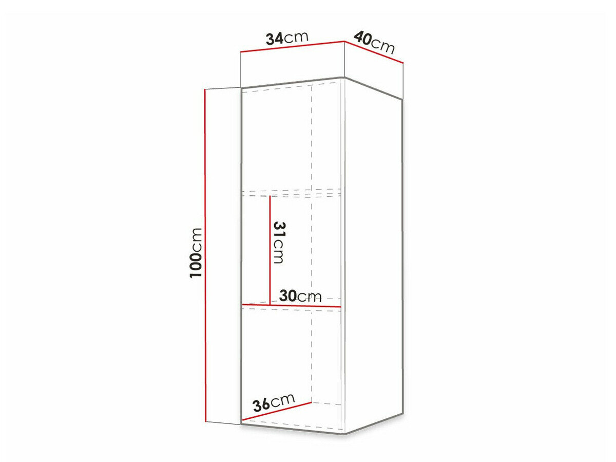 Vægskab Elblaru 104 (Hvid)