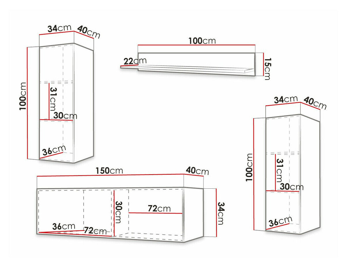 Stuemøbelsæt Elblaru 113 (Hvid)