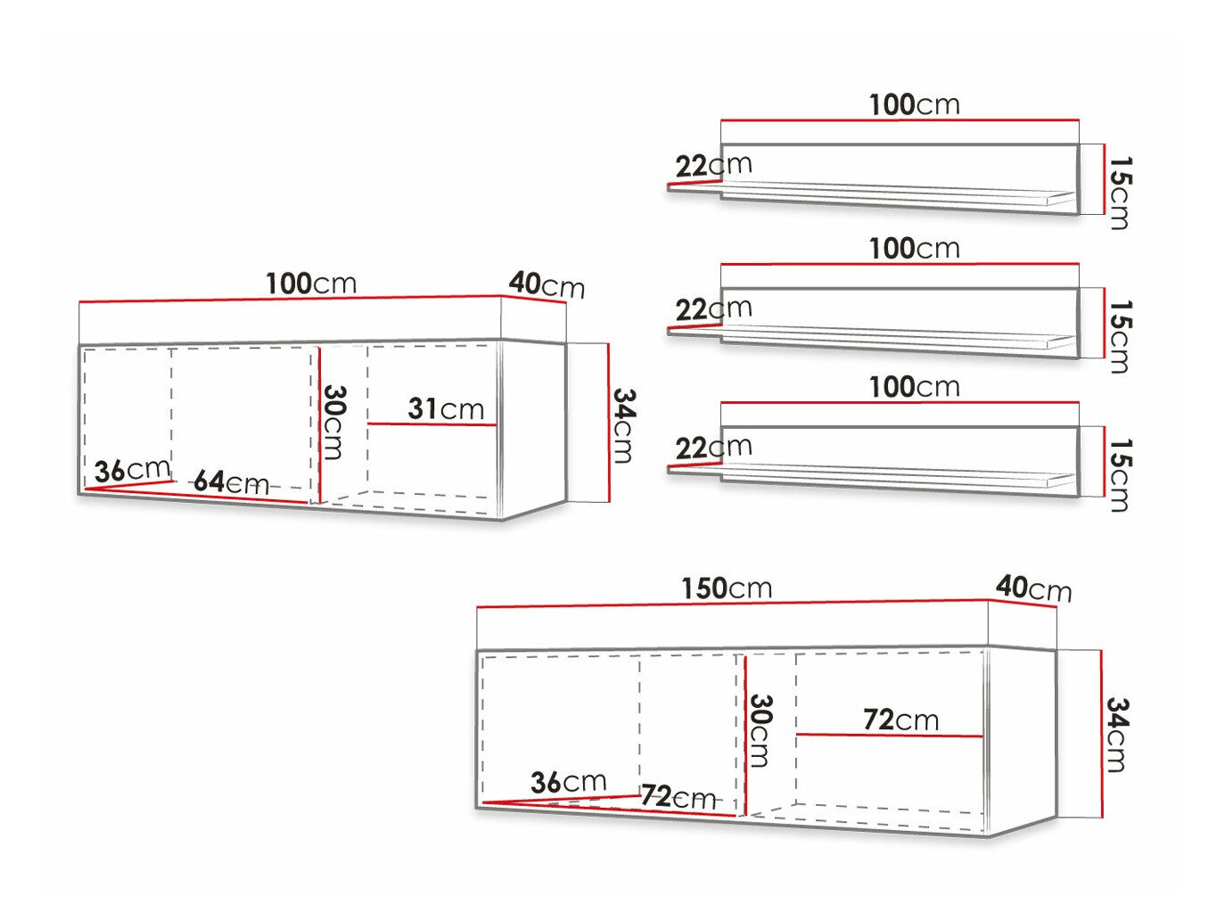 Stuemøbelsæt Elblaru 114 (Sort)