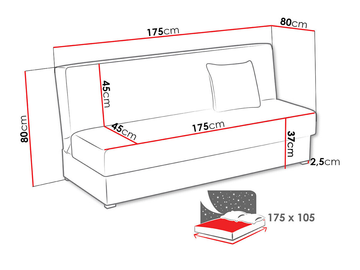 Sovesofa Columbus 119 (Poso 01)