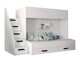 Køjeseng Hartford 356 (Hvid + Glansfuld hvid + Sort)