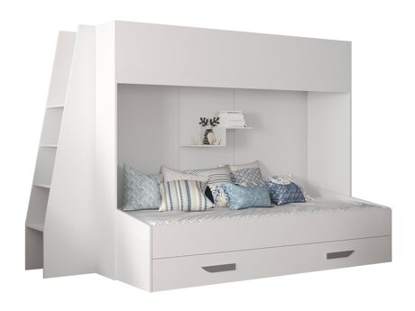 Køjeseng Hartford 357 (Hvid + Glansfuld hvid + Grå)