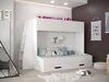 Køjeseng Hartford 357 (Hvid + Glansfuld hvid + Sort)