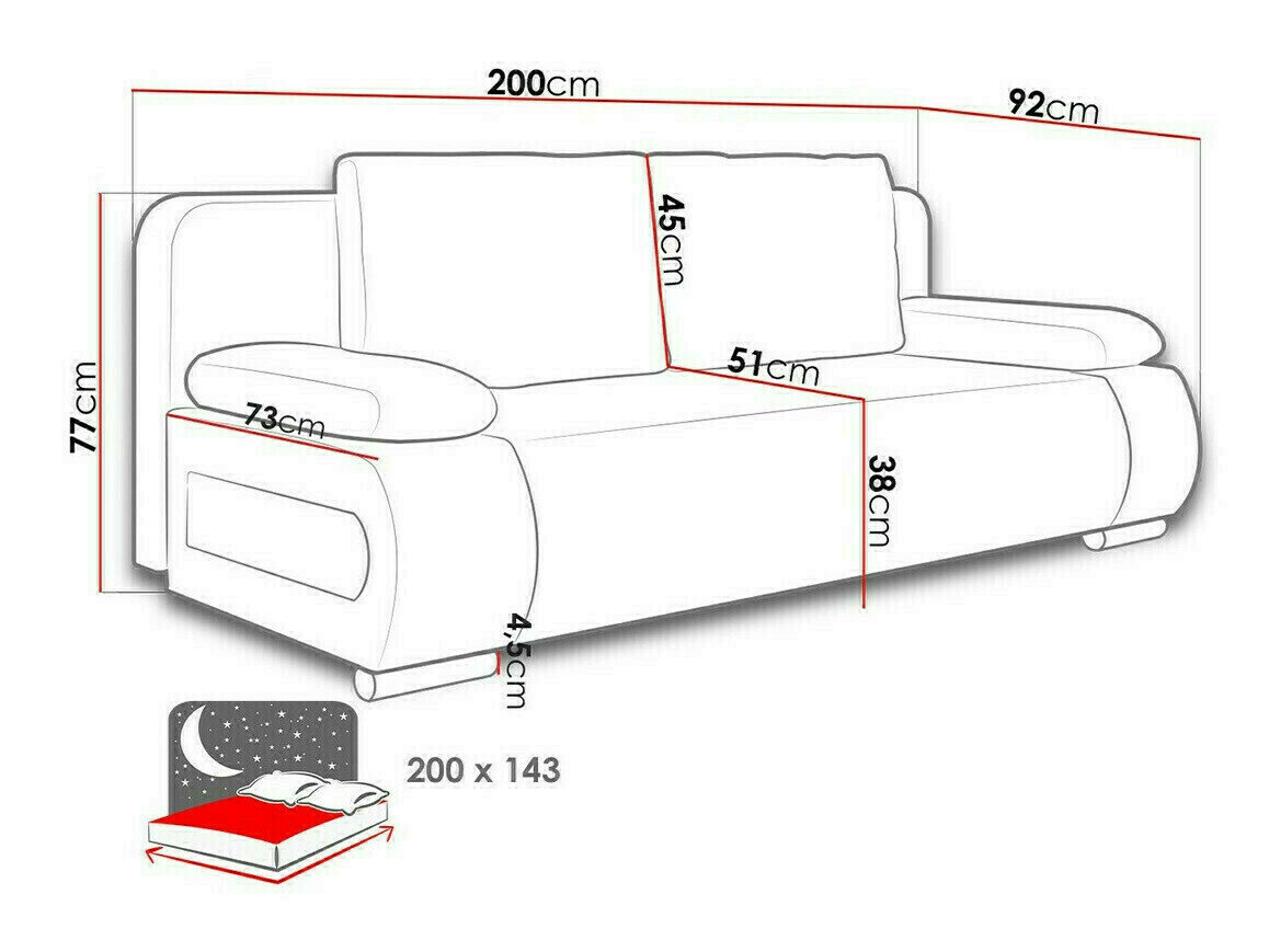 Sovesofa Comfivo 144 (Kronos 19)