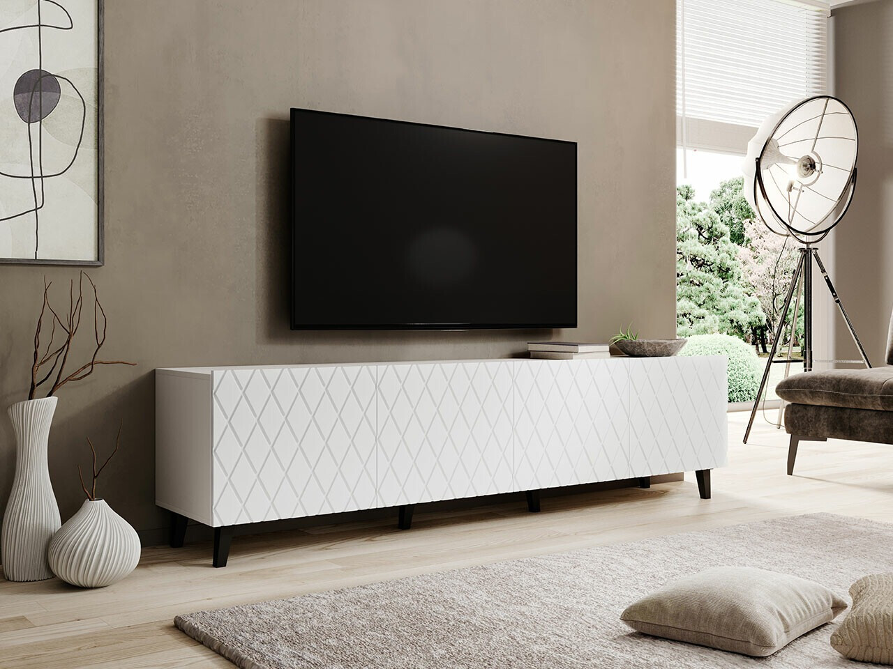 TV-bord Charlotte 174 (Hvid)
