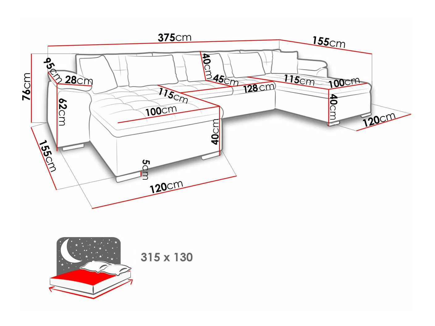 Hjørnesofa Comfivo 111 (Uttario Velvet 2973 + Uttario Velvet 2980)