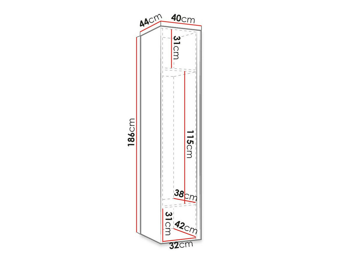 Garderobeskab Hartford 369 (Hvid)