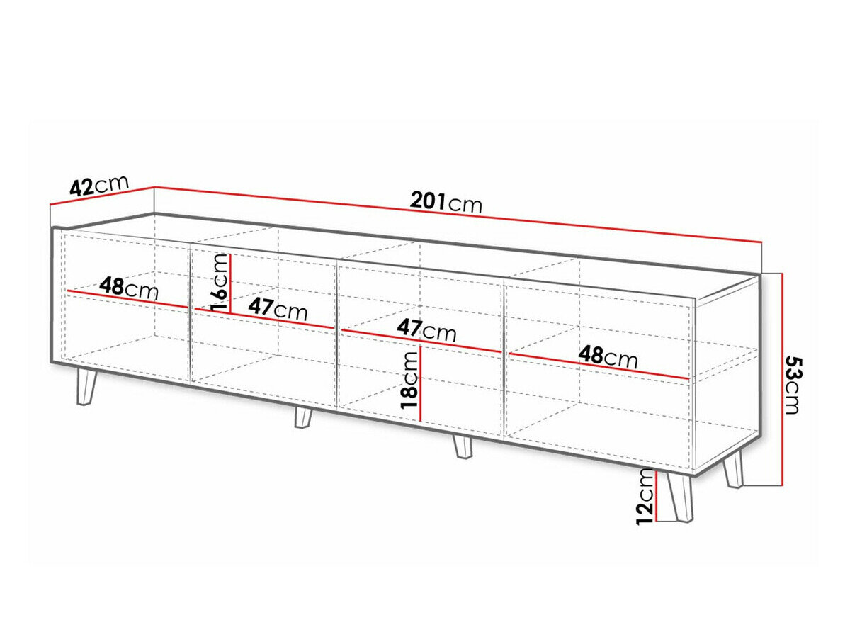 TV-bord Charlotte 181 (Sort)