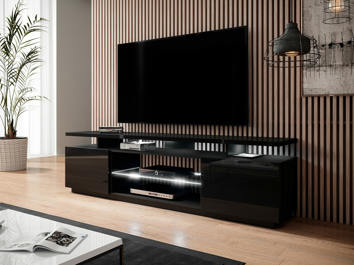 TV-bord Figura (Sort + Blank sort)