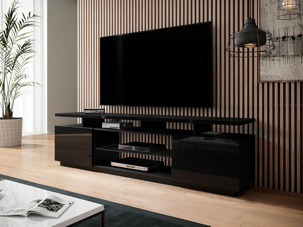TV-bord Figura (Sort + Blank sort)