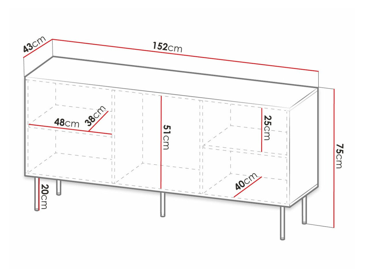 Skænk Lorelbo 100 (Wotan eg + Sort)