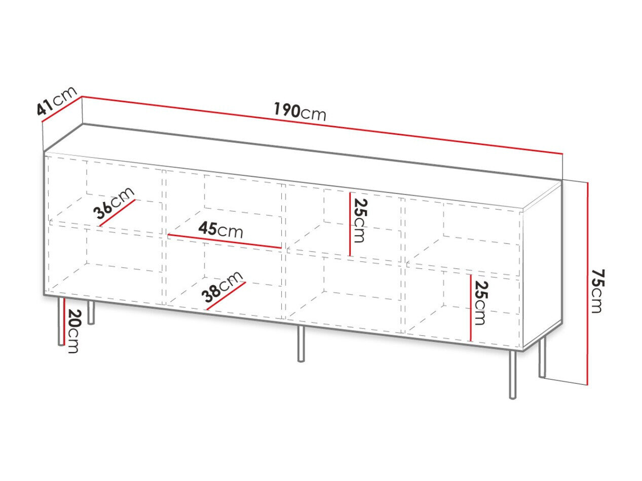 Skænk Lorelbo 101 (Hvid + Sort)