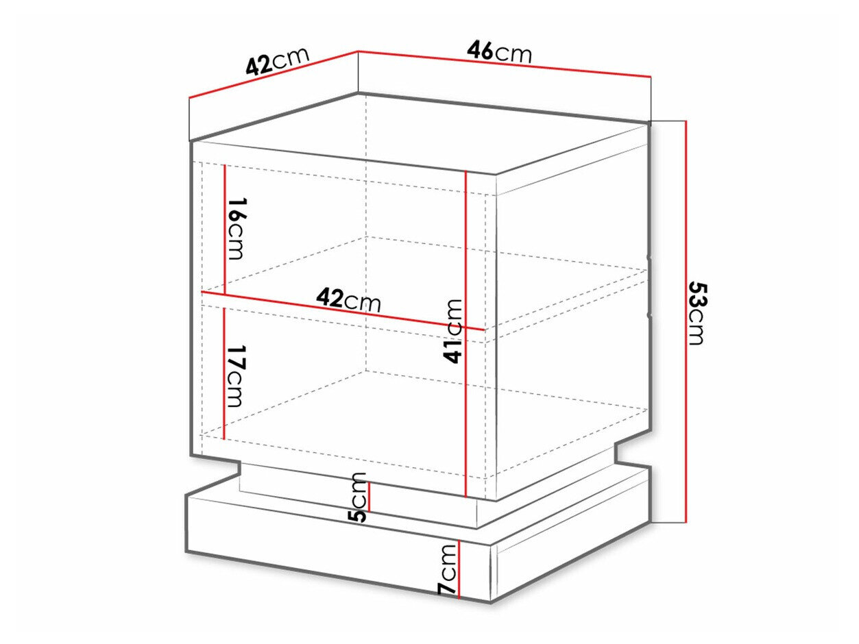 Natbordssæt Charlotte 187 (Hvid + Glansfuld hvid)