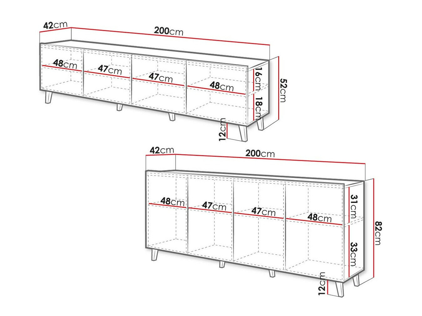 Stuemøbelsæt Charlotte 188 (Hvid)