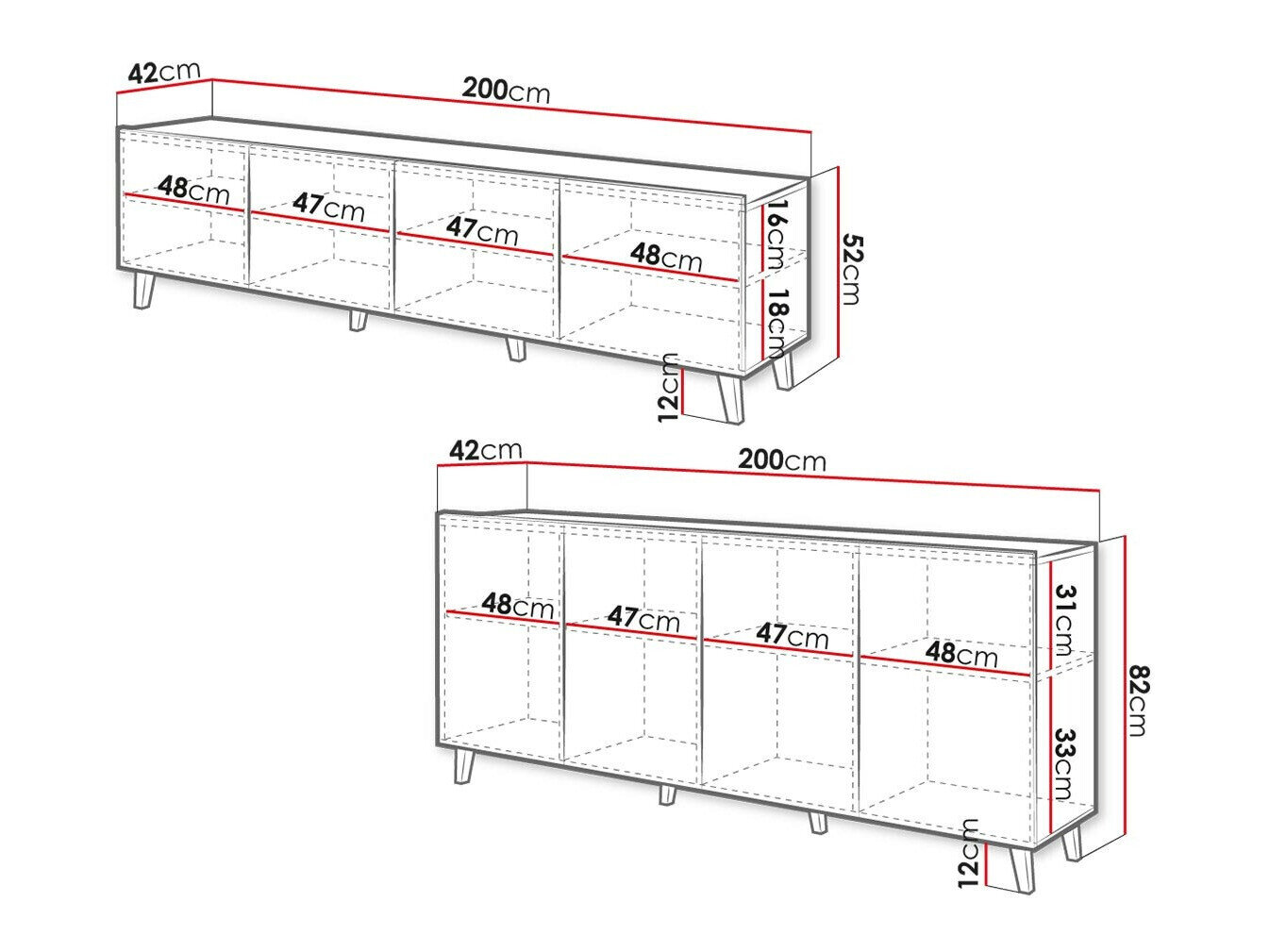 Stuemøbelsæt Charlotte 188 (Sort)