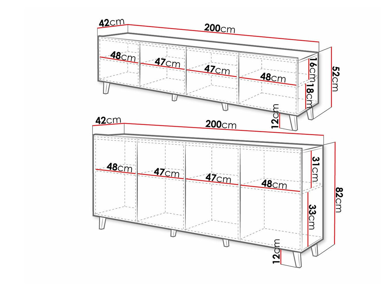 Stuemøbelsæt Charlotte 212 (Hvid)