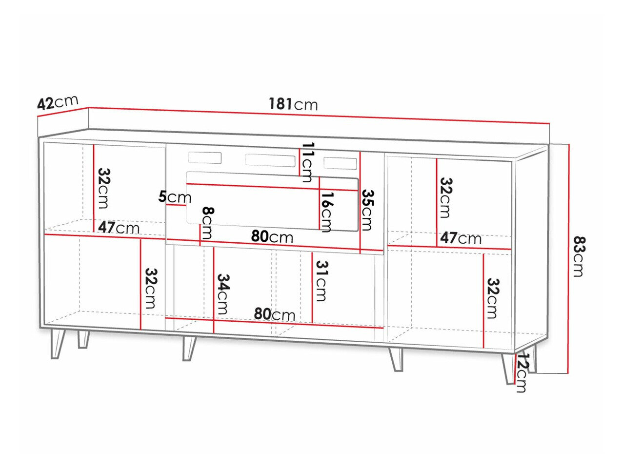 Skænk Remeta 106 (Antracit)
