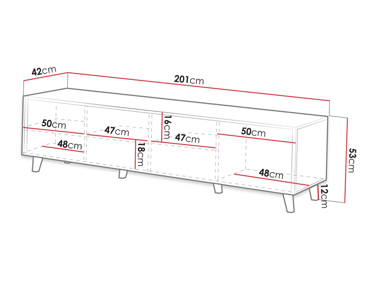 TV-bord Comes I (Antracit)