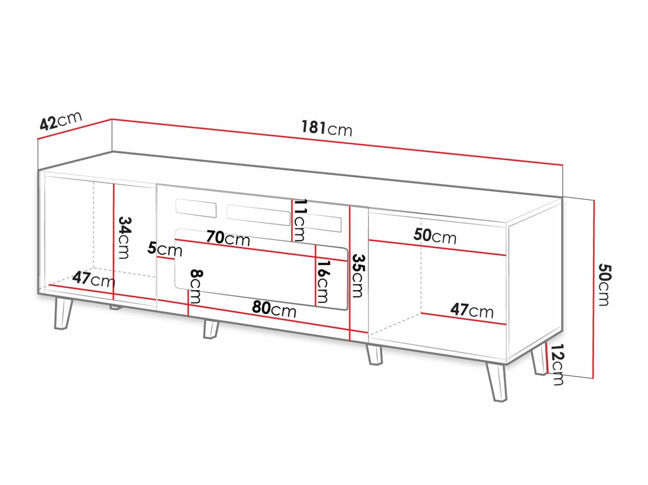 TV-bord Comes II (Antracit)