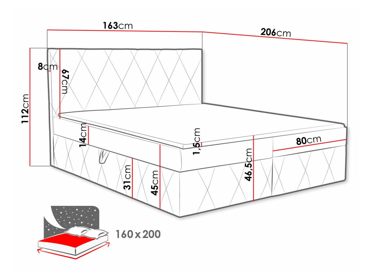 Kontinentalseng Comfivo 225 (Magic Velvet 2288)
