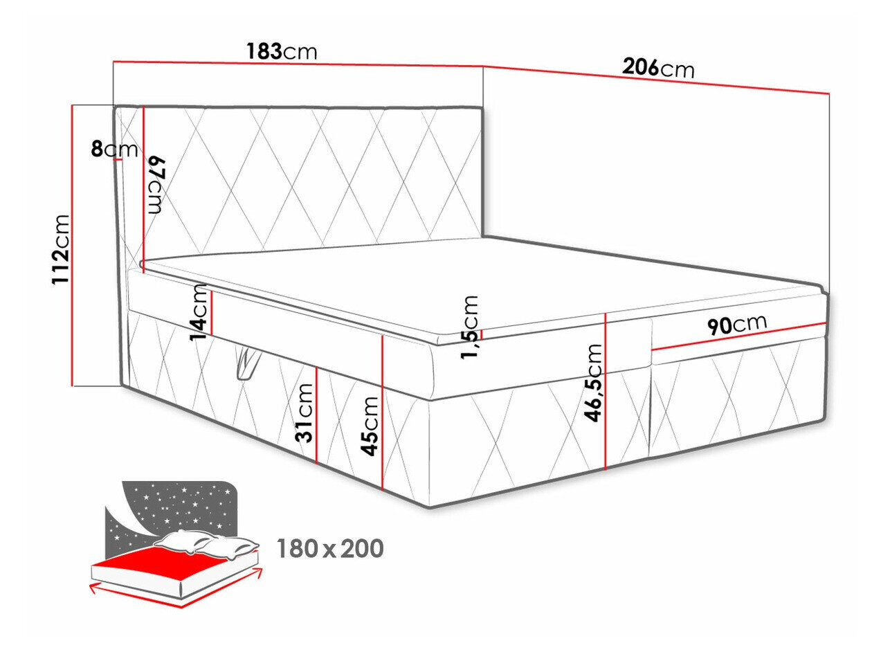 Kontinentalseng Comfivo 225 (Magic Velvet 2299)