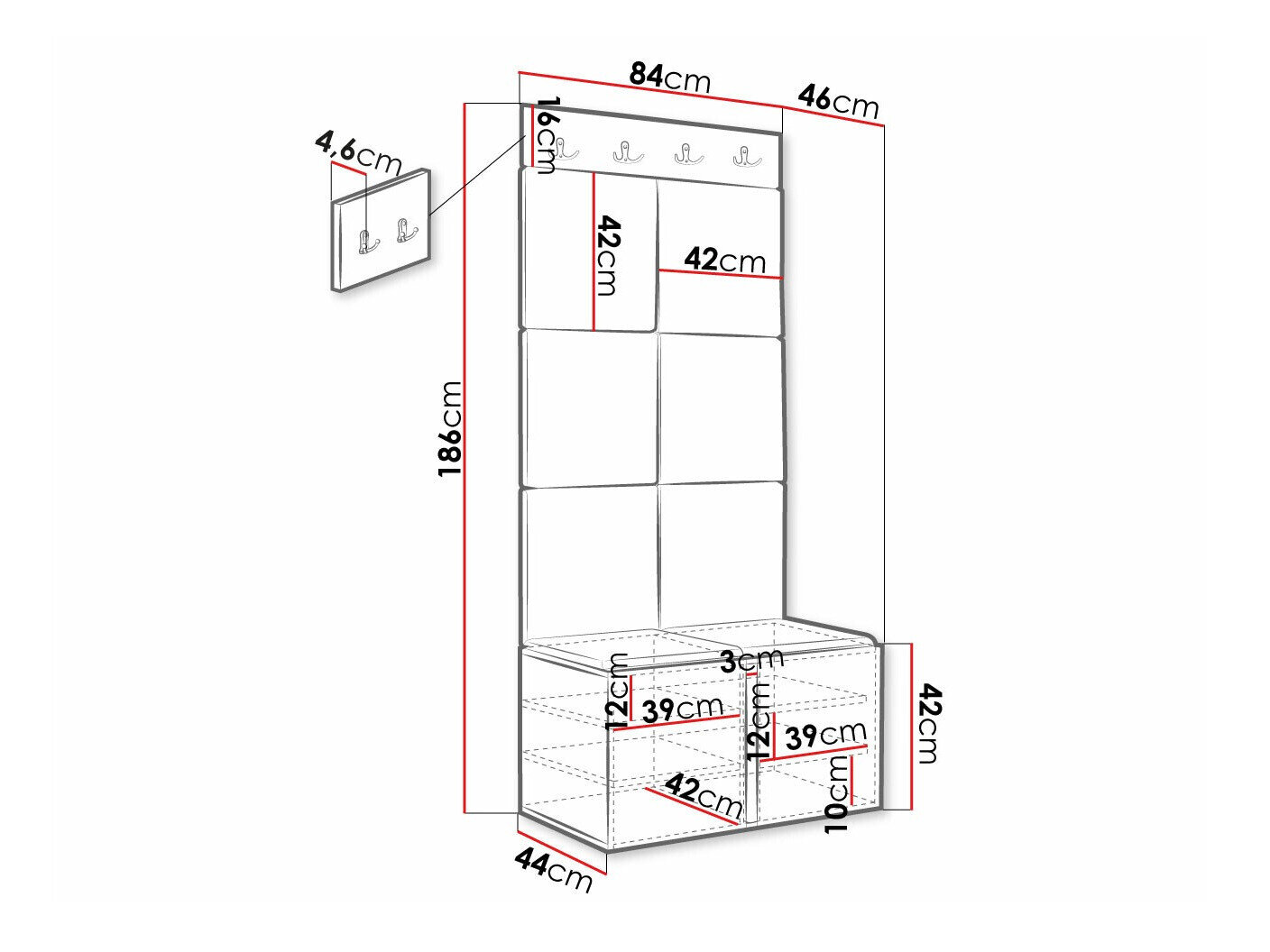 Entrésæt Hartford 375 (Hvid)