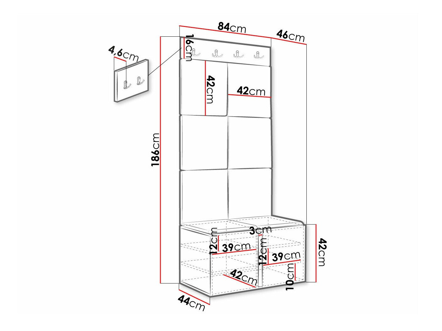Entrésæt Hartford 375 (Hvid)