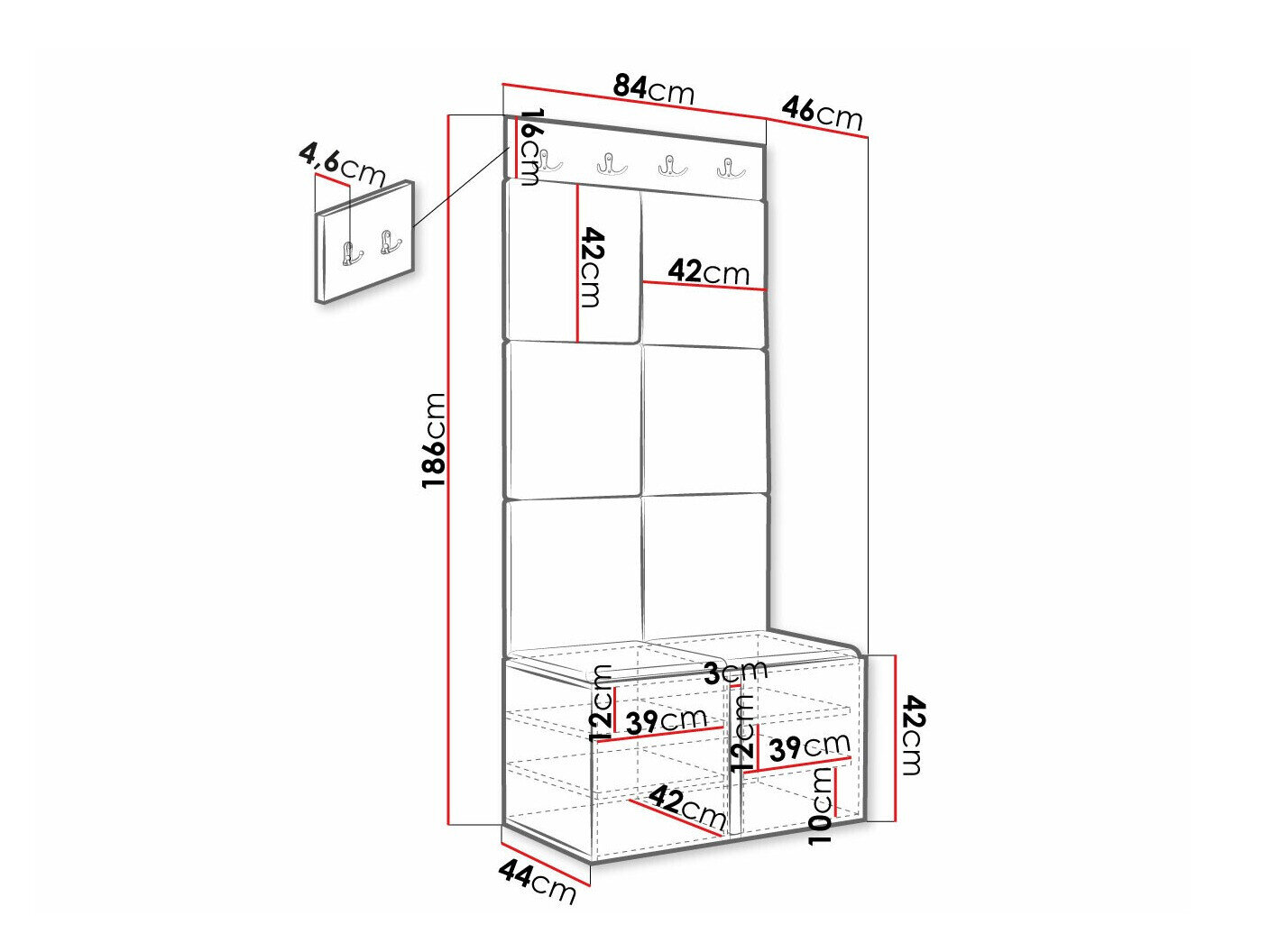 Entrésæt Hartford 375 (Hvid)