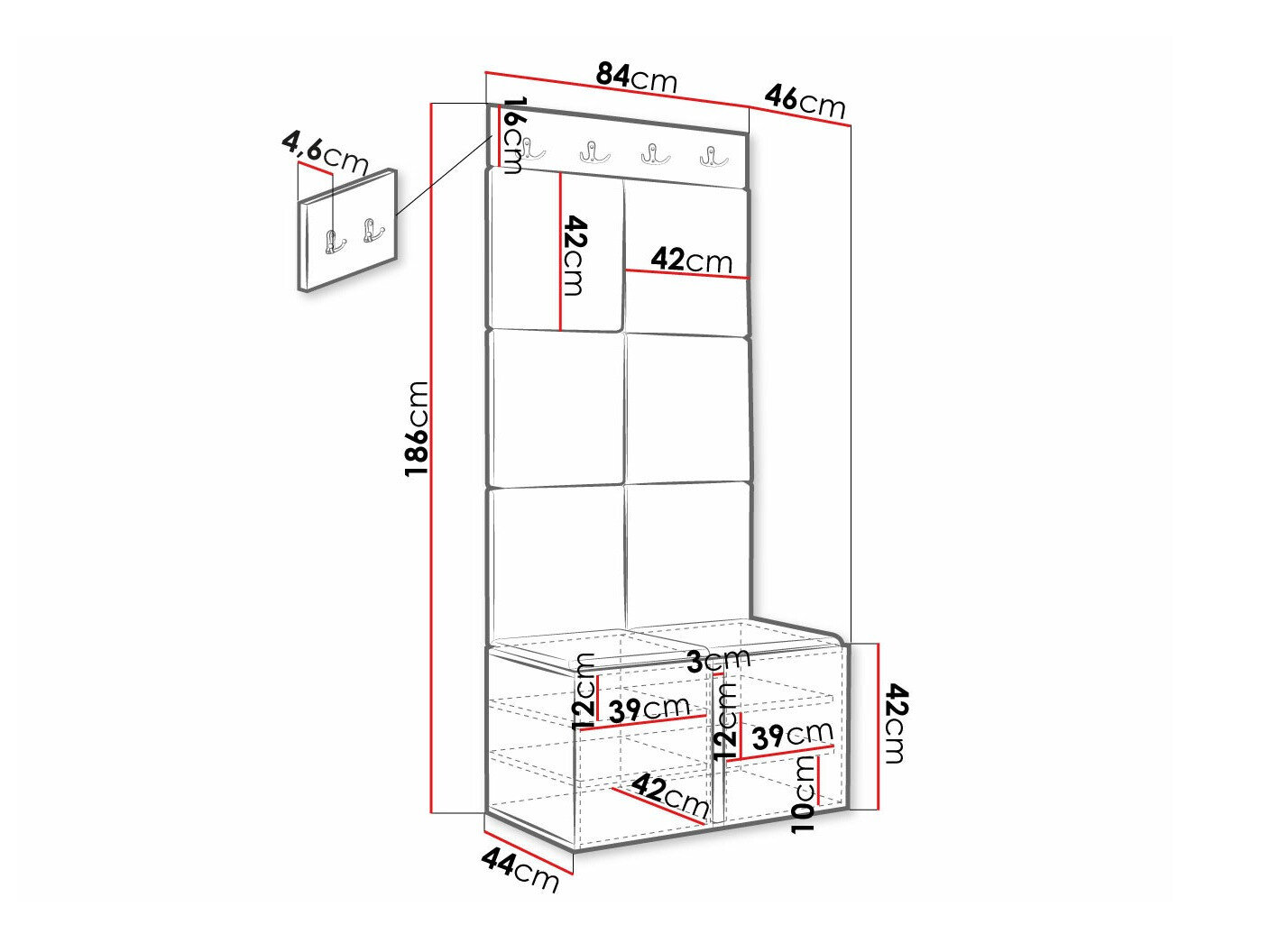 Entrésæt Hartford 375 (Hvid)