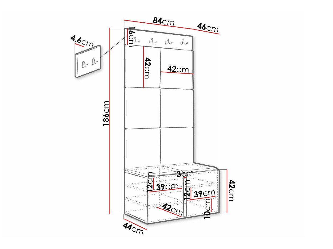 Entrésæt Hartford 375 (Hvid)