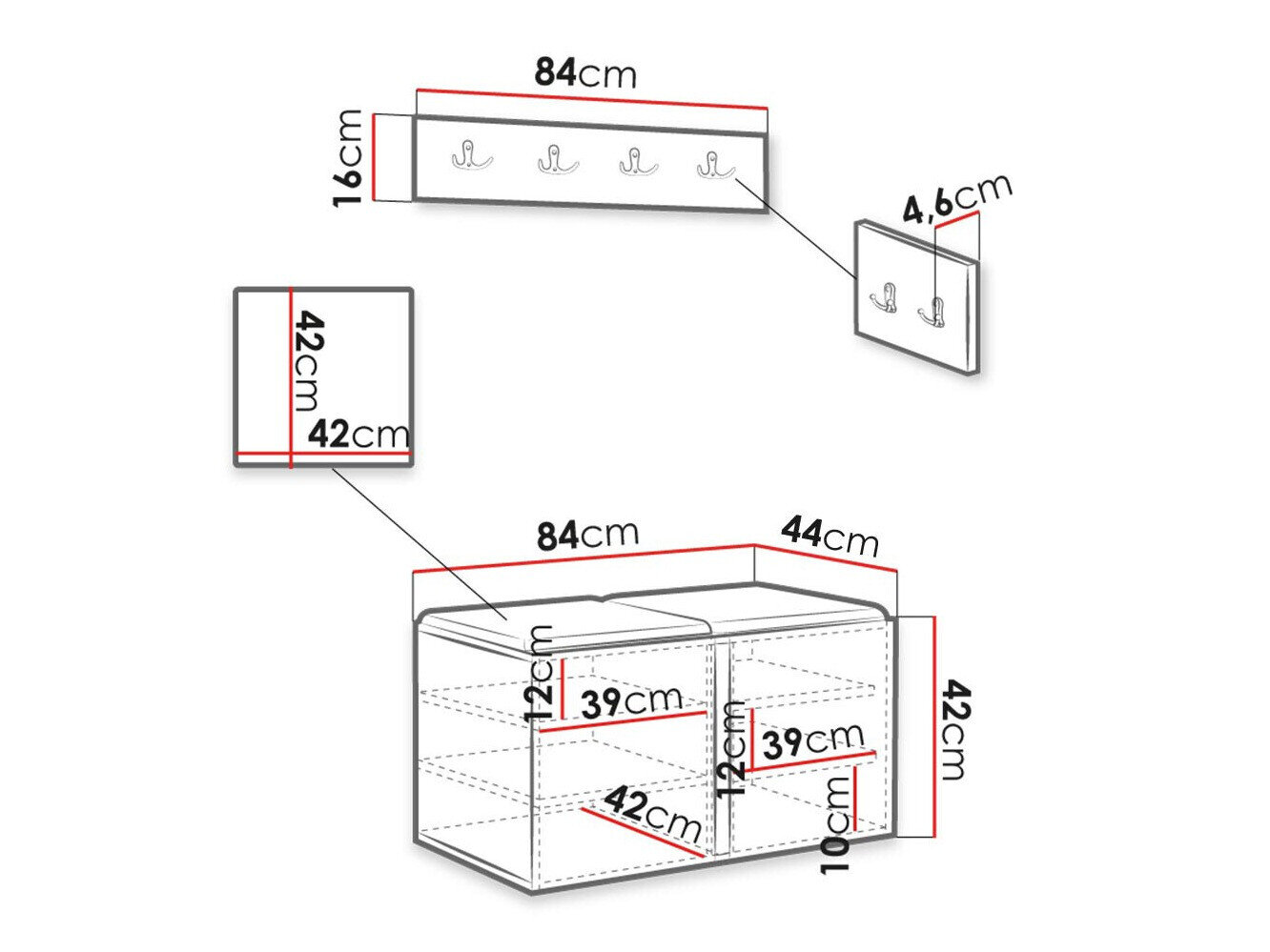 Entrésæt Hartford 376 (Hvid)