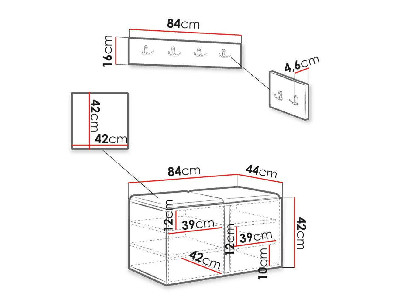 Entrésæt Hartford 376 (Hvid)