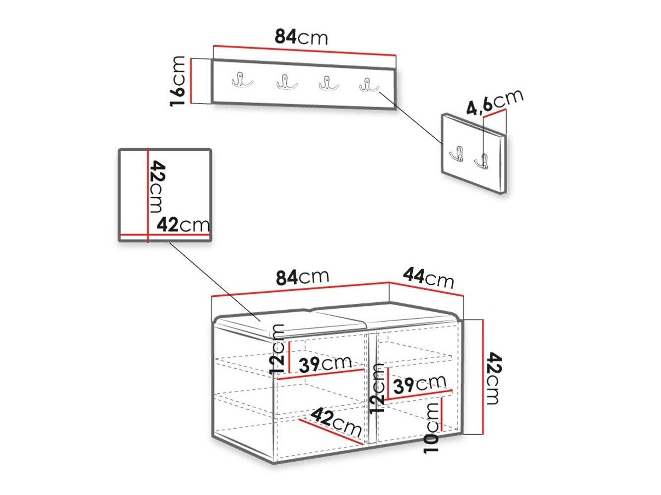 Entrésæt Hartford 376 (Hvid)