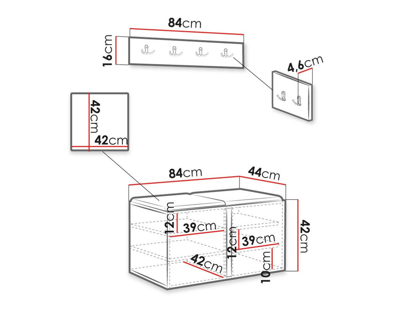 Entrésæt Hartford 376 (Hvid)
