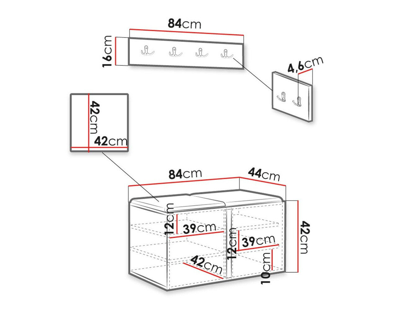 Entrésæt Hartford 376 (Sort)