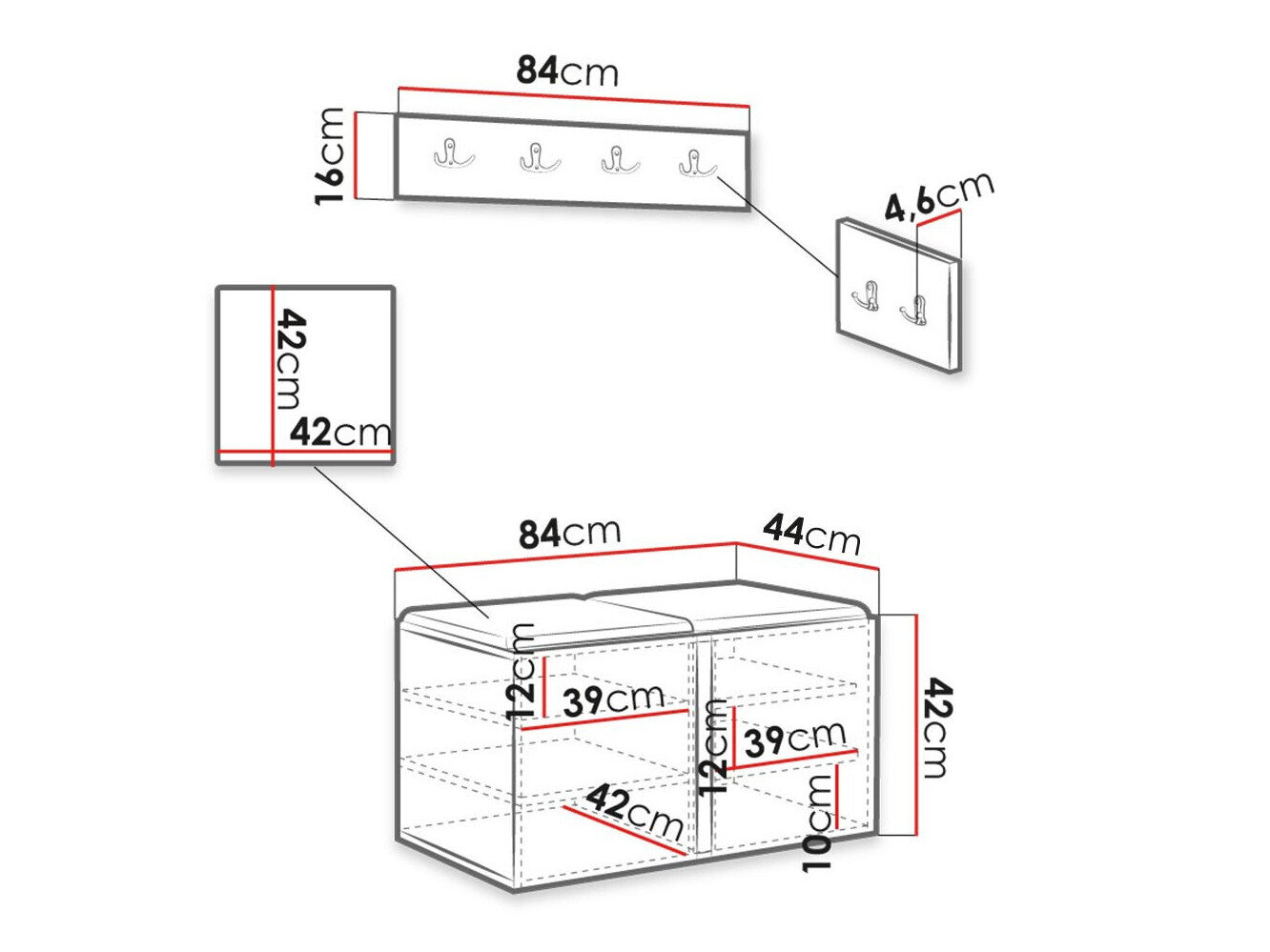 Entrésæt Hartford 376 (Sort)