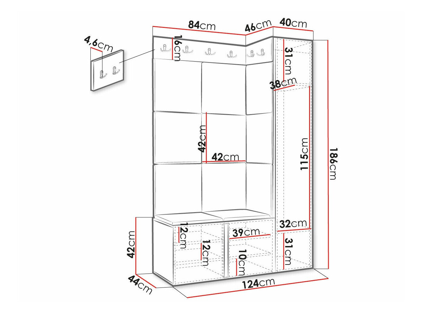 Entrésæt Hartford 377 (Sort)