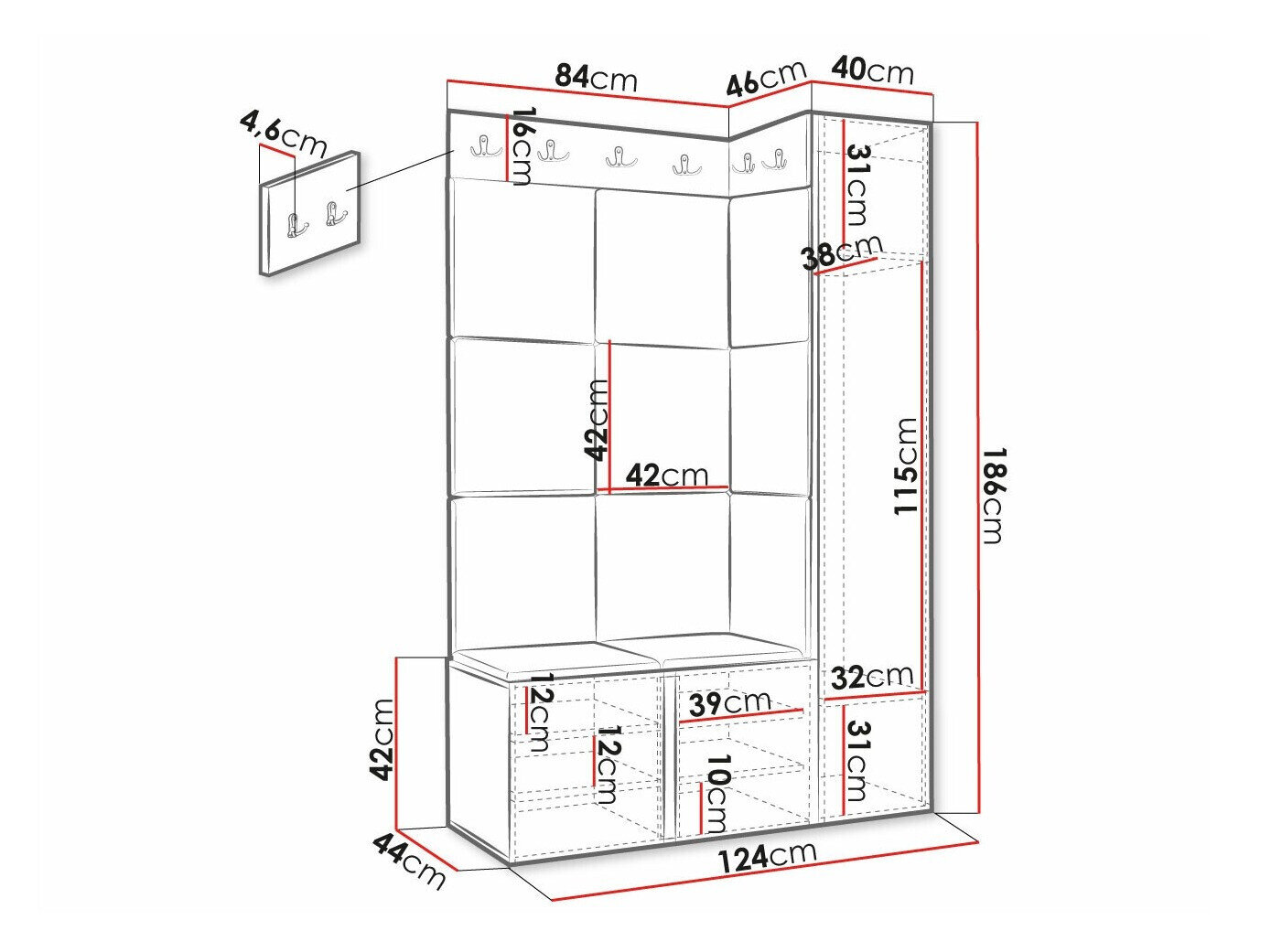Entrésæt Hartford 377 (Sort)
