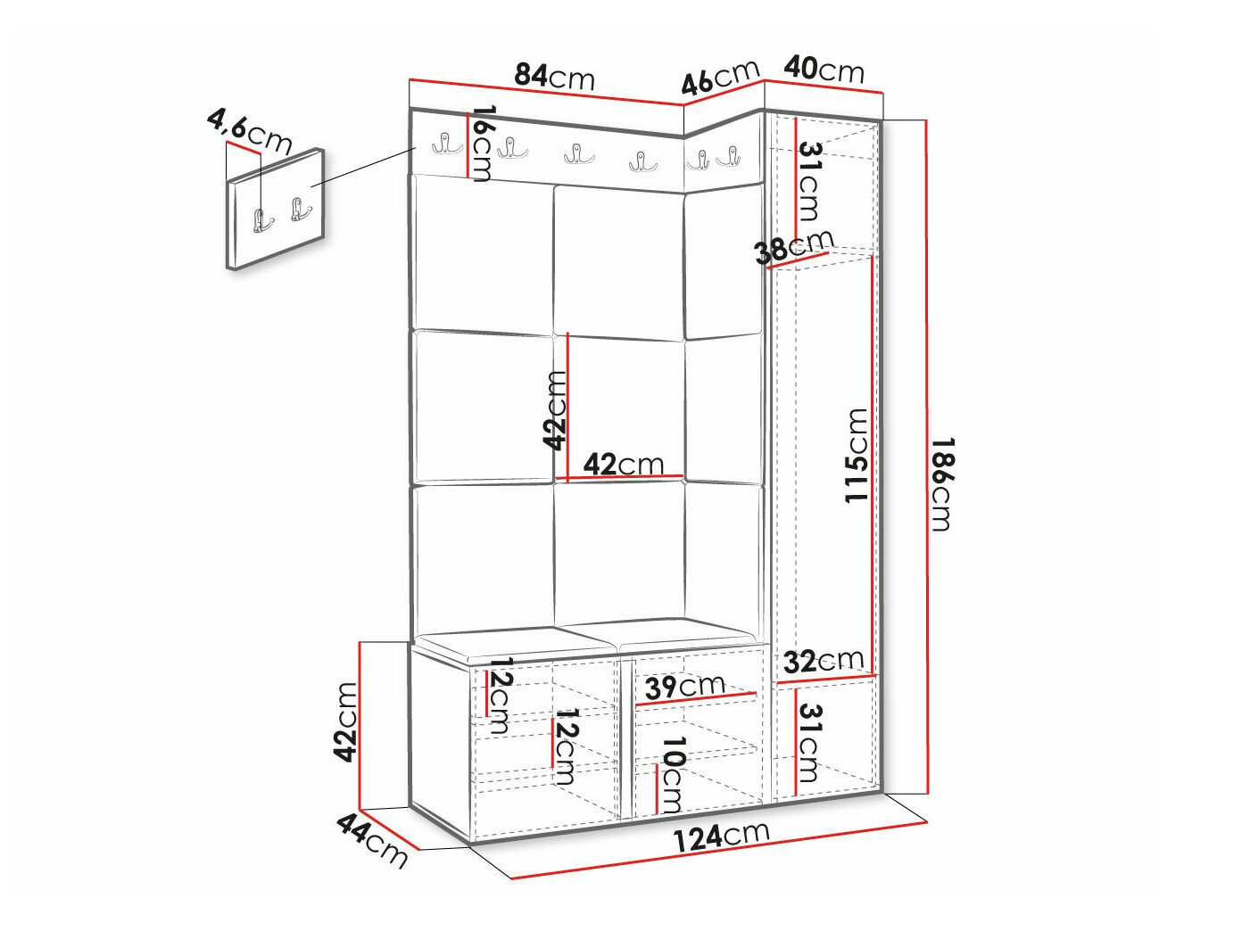 Entrésæt Hartford 377 (Hvid)