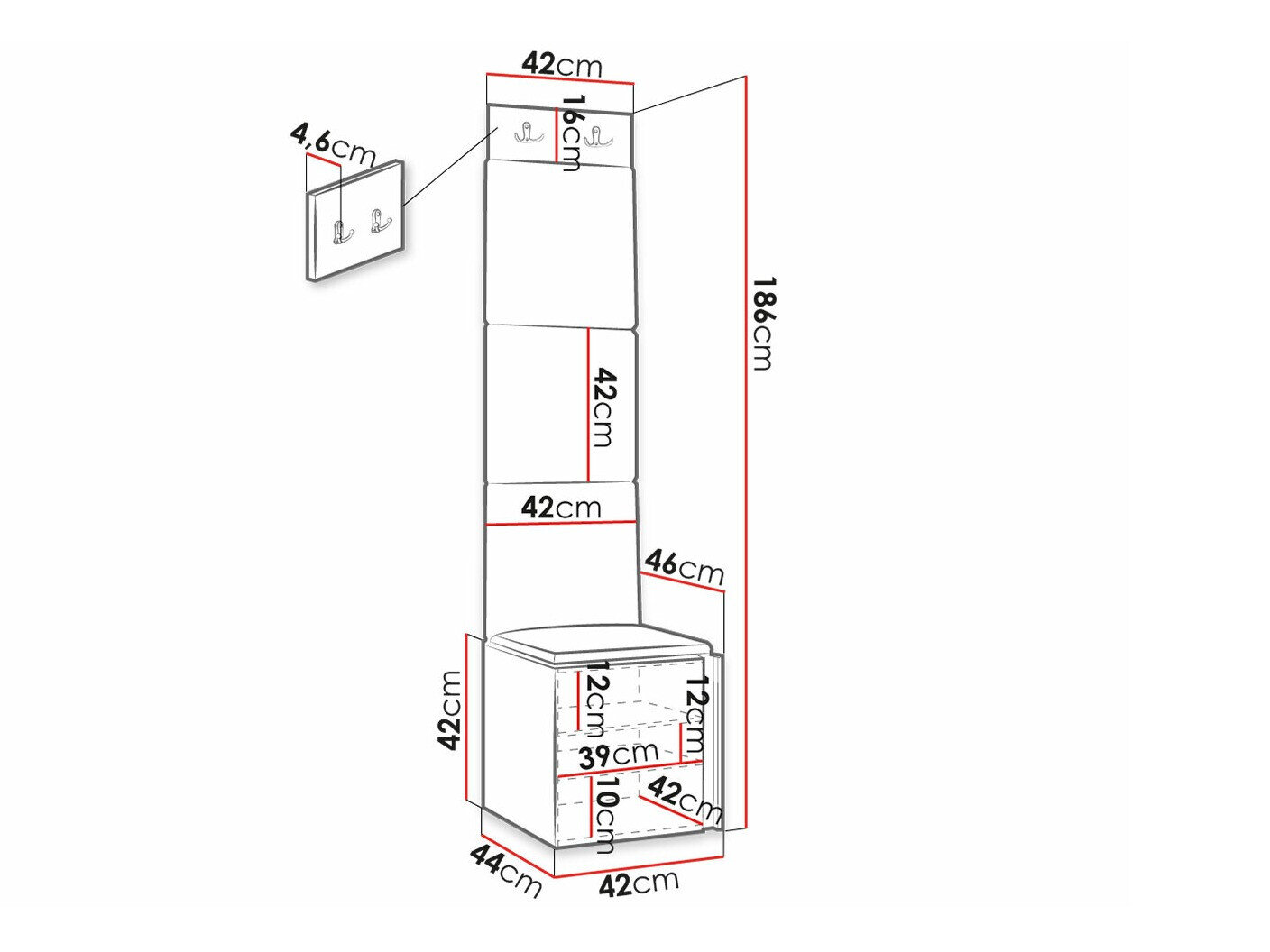 Entrésæt Hartford 378 (Hvid)