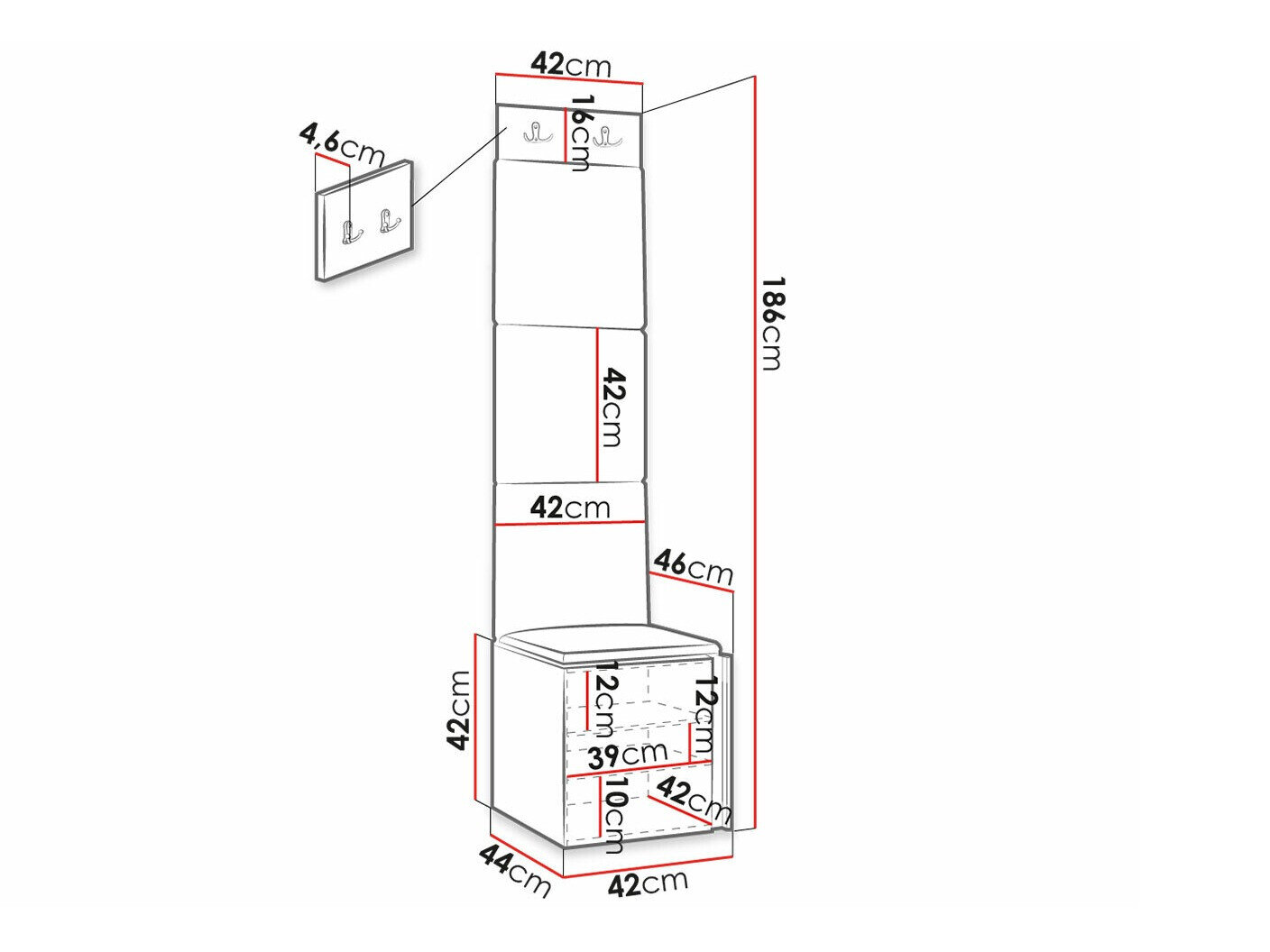Entrésæt Hartford 378 (Hvid)