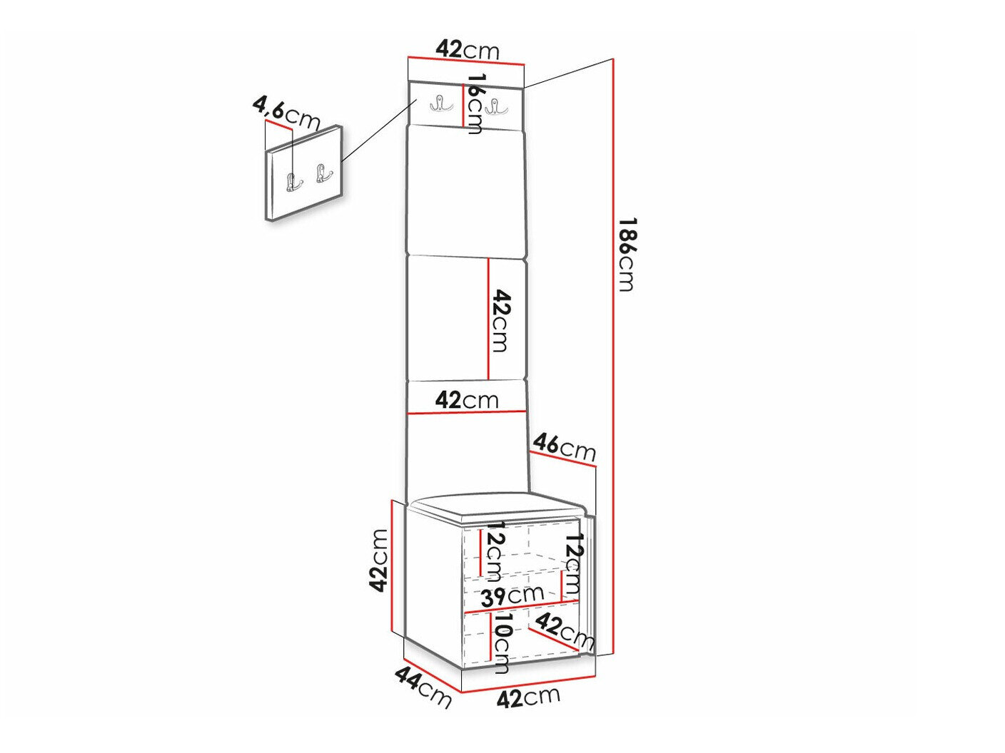 Entrésæt Hartford 378 (Hvid)