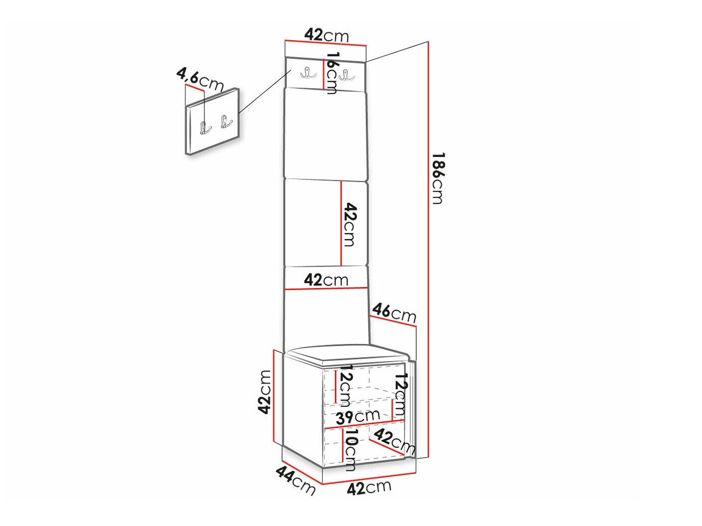Entrésæt Hartford 378 (Sort)