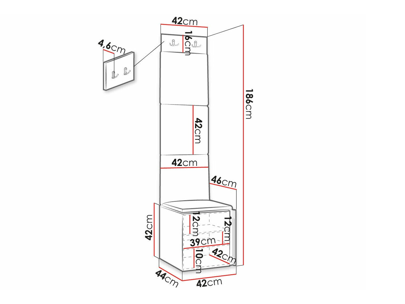 Entrésæt Hartford 378 (Sort)