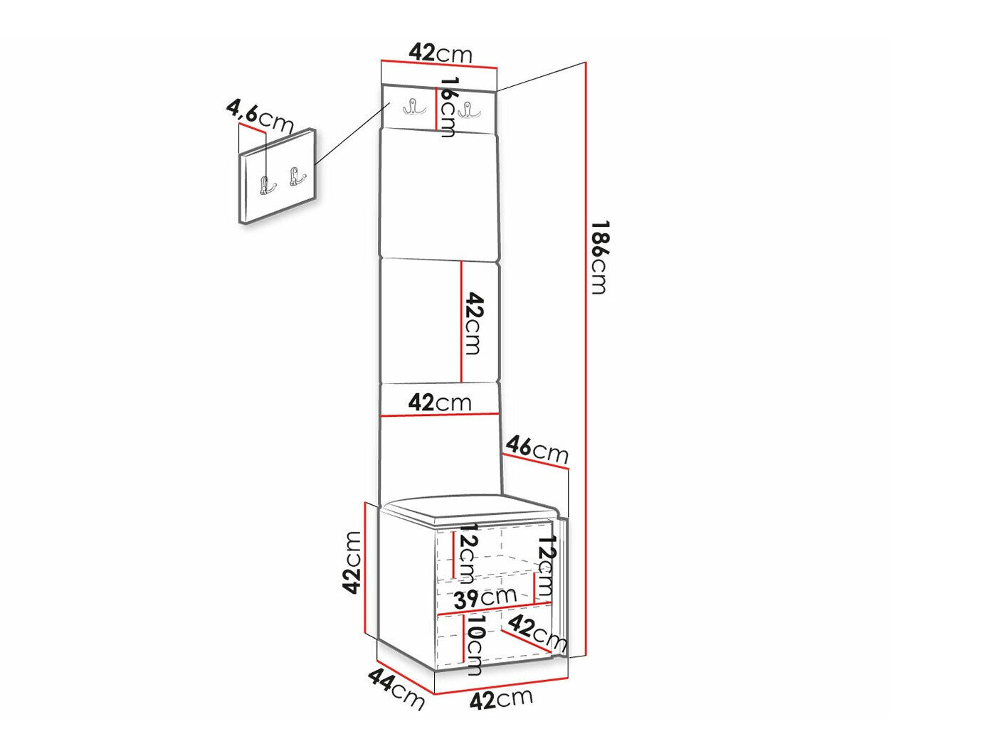 Entrésæt Hartford 378 (Sort)