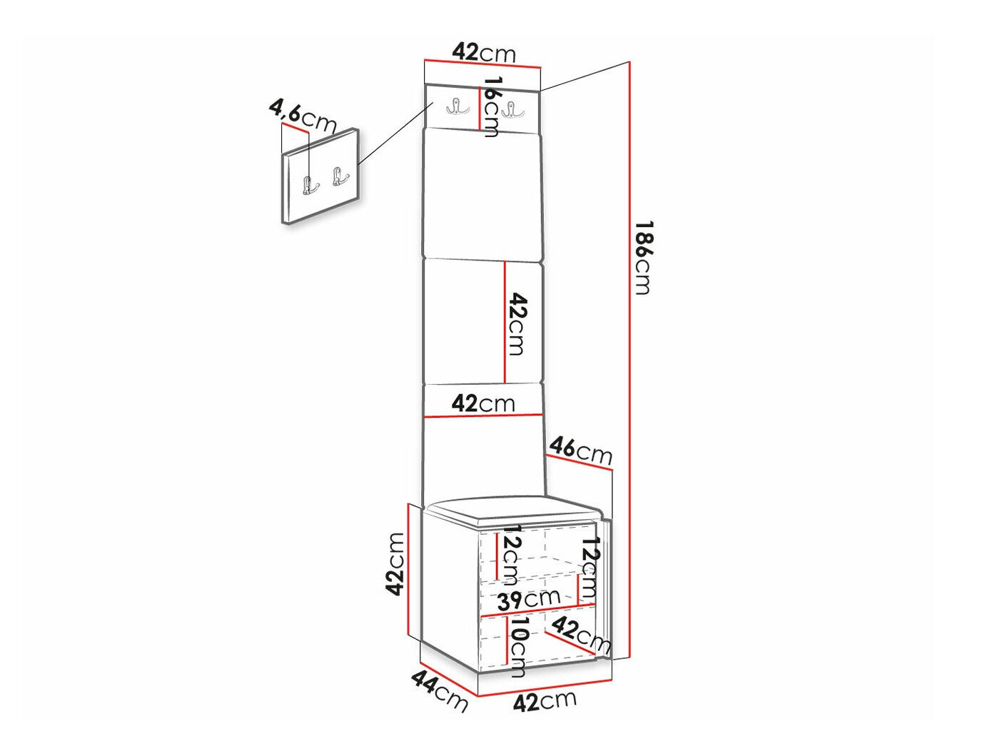 Entrésæt Hartford 378 (Sort)