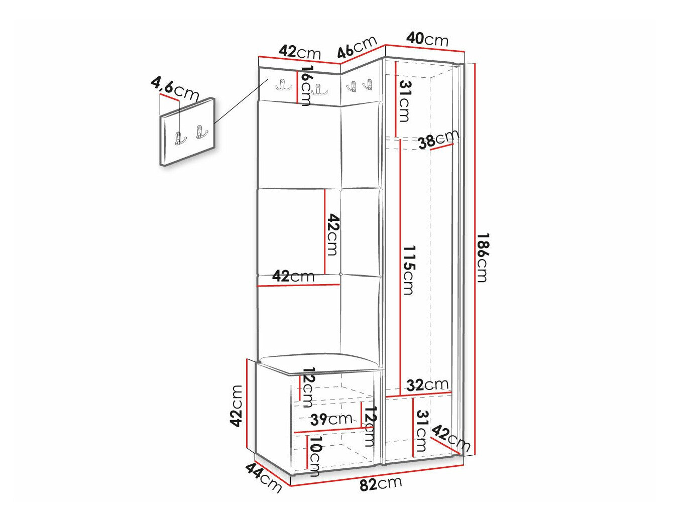 Entrésæt Hartford 381 (Hvid)