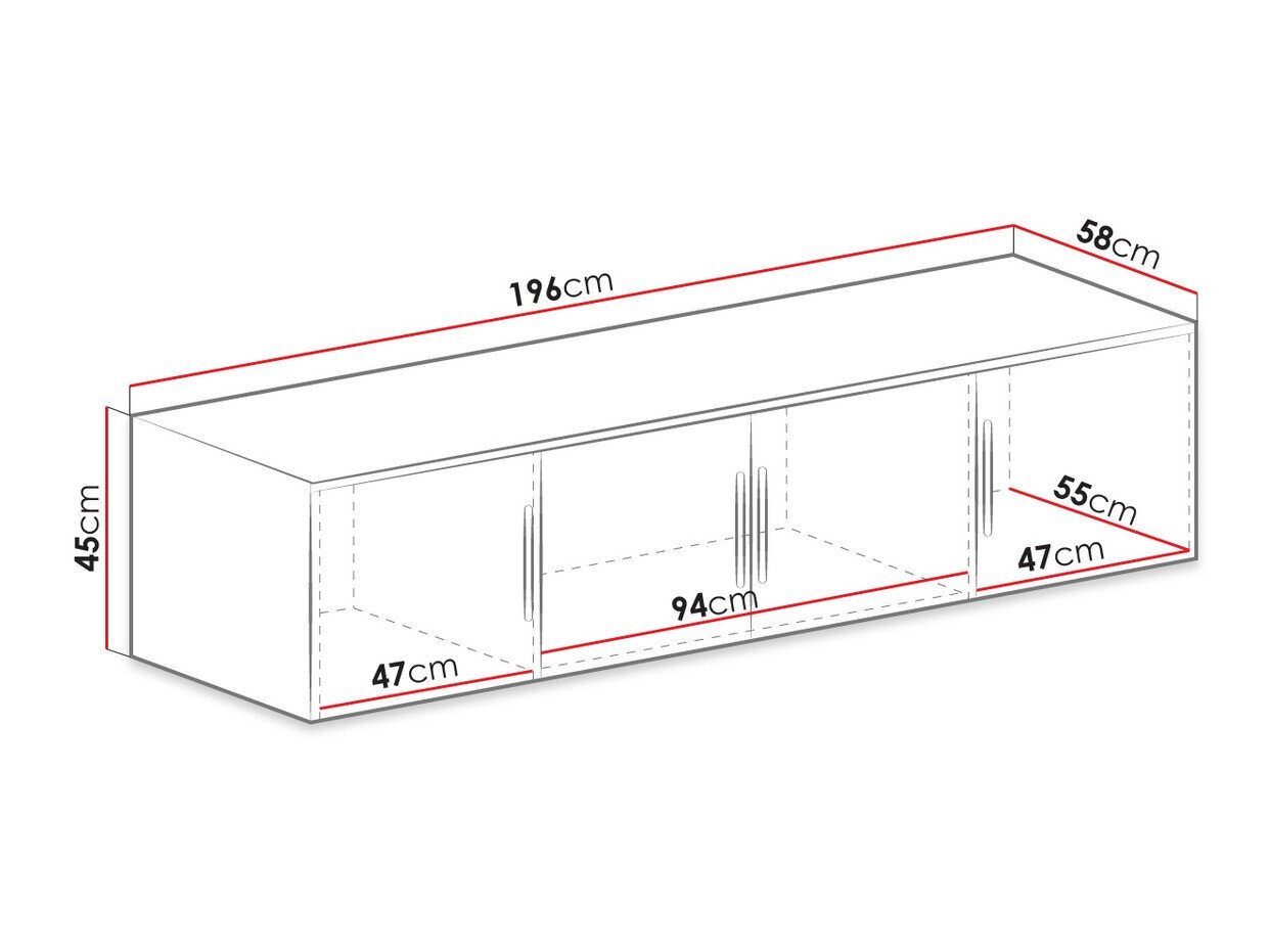 Garderobeskab Dortivu 147 (Grafit)
