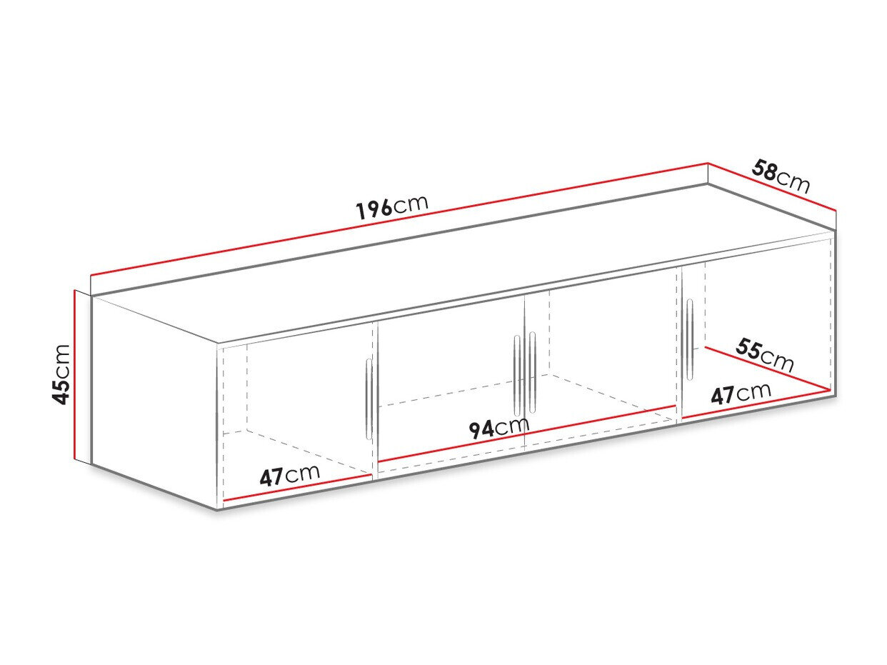 Garderobeskab Dortivu 147 (Hvid)