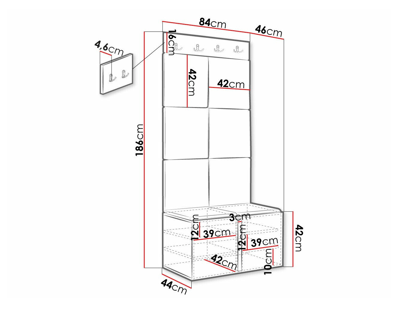 Entrésæt Hartford 383 (Hvid)